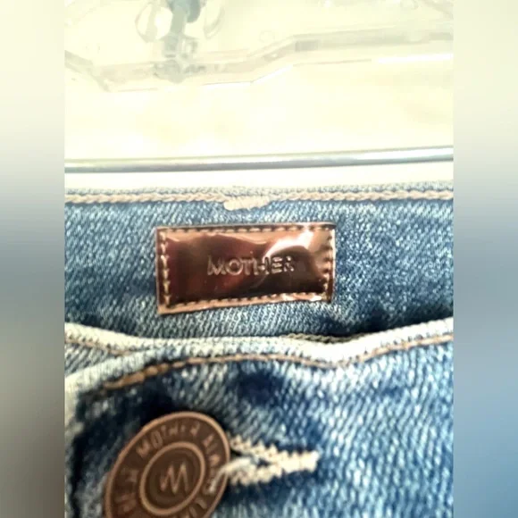 MOTHER Denim The Fly Cut Stunner Ankle Fray Jeans Night Sz 27 – Brand New - Picture 7 of 15